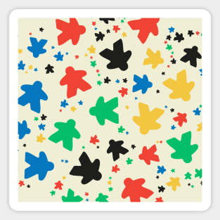 Meeple Colorful Pattern Board Games Magnet